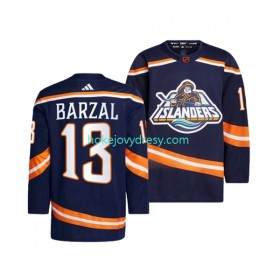 Pánské Hokejový Dres New York Islanders MATHEW BARZAL 13 Adidas 2022-2023 Reverse Retro Námořnictvo Authentic